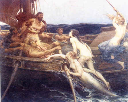 Odysseus und die Sirenen",  1909,  H. Dreiper