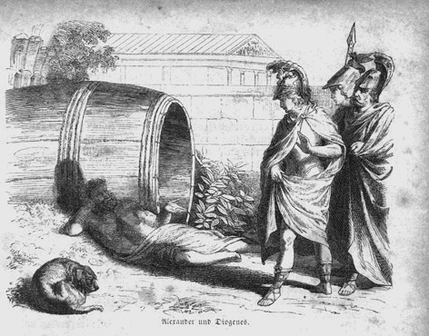Alexander der Große zum zynischen Philosophen Diogenes
